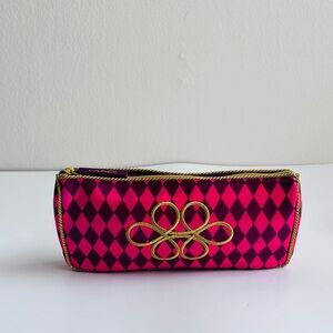 MAC Cosmetics Pink and Black Patterned Women's makeup bag pouch